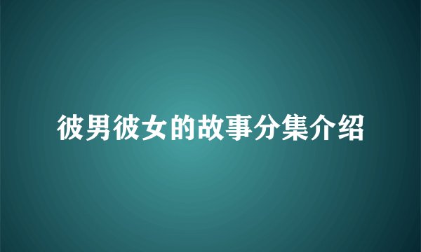 彼男彼女的故事分集介绍