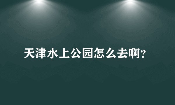 天津水上公园怎么去啊？