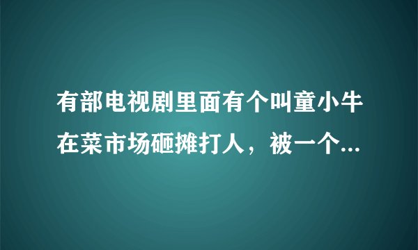 有部电视剧里面有个叫童小牛在菜市场砸摊打人，被一个叫马书记的看到了