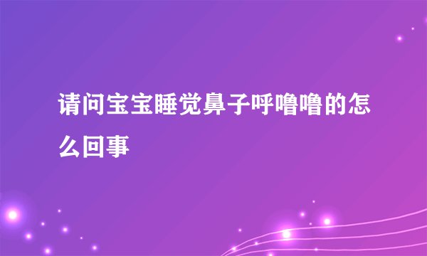 请问宝宝睡觉鼻子呼噜噜的怎么回事