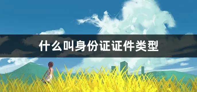 什么叫身份证证件类型