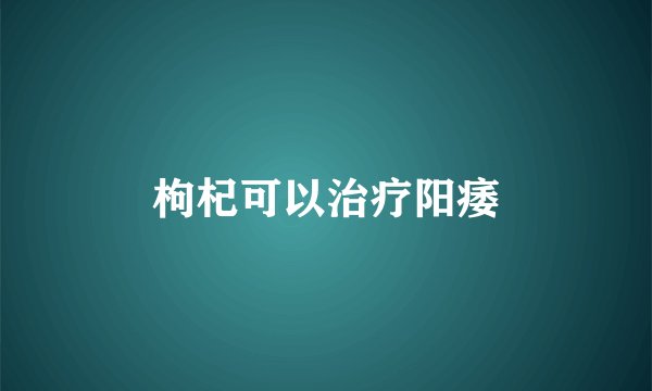 枸杞可以治疗阳痿