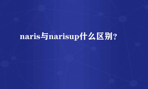 naris与narisup什么区别？