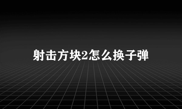 射击方块2怎么换子弹
