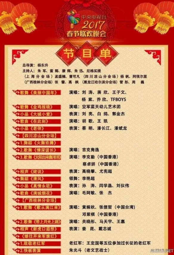 2017年央视春晚收视率公布 毛阿敏张杰对唱收视最高