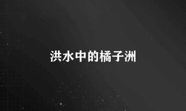 洪水中的橘子洲