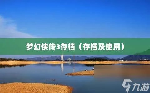 梦幻侠传3存档 存档及使用