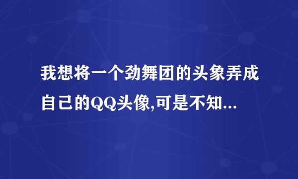 我想将一个劲舞团的头象弄成自己的QQ头像,可是不知道怎么弄,谁告诉我下?