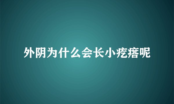 外阴为什么会长小疙瘩呢