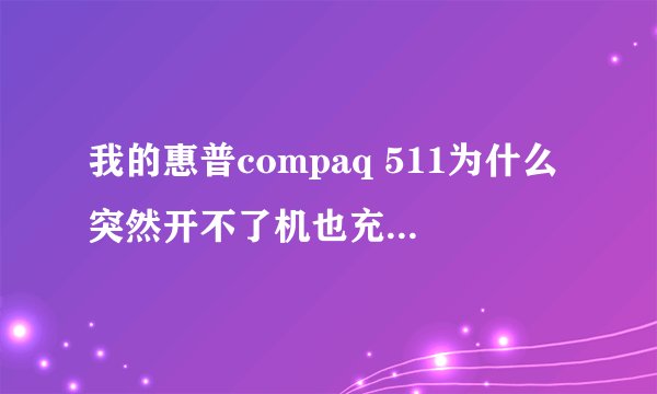 我的惠普compaq 511为什么突然开不了机也充不了电呢