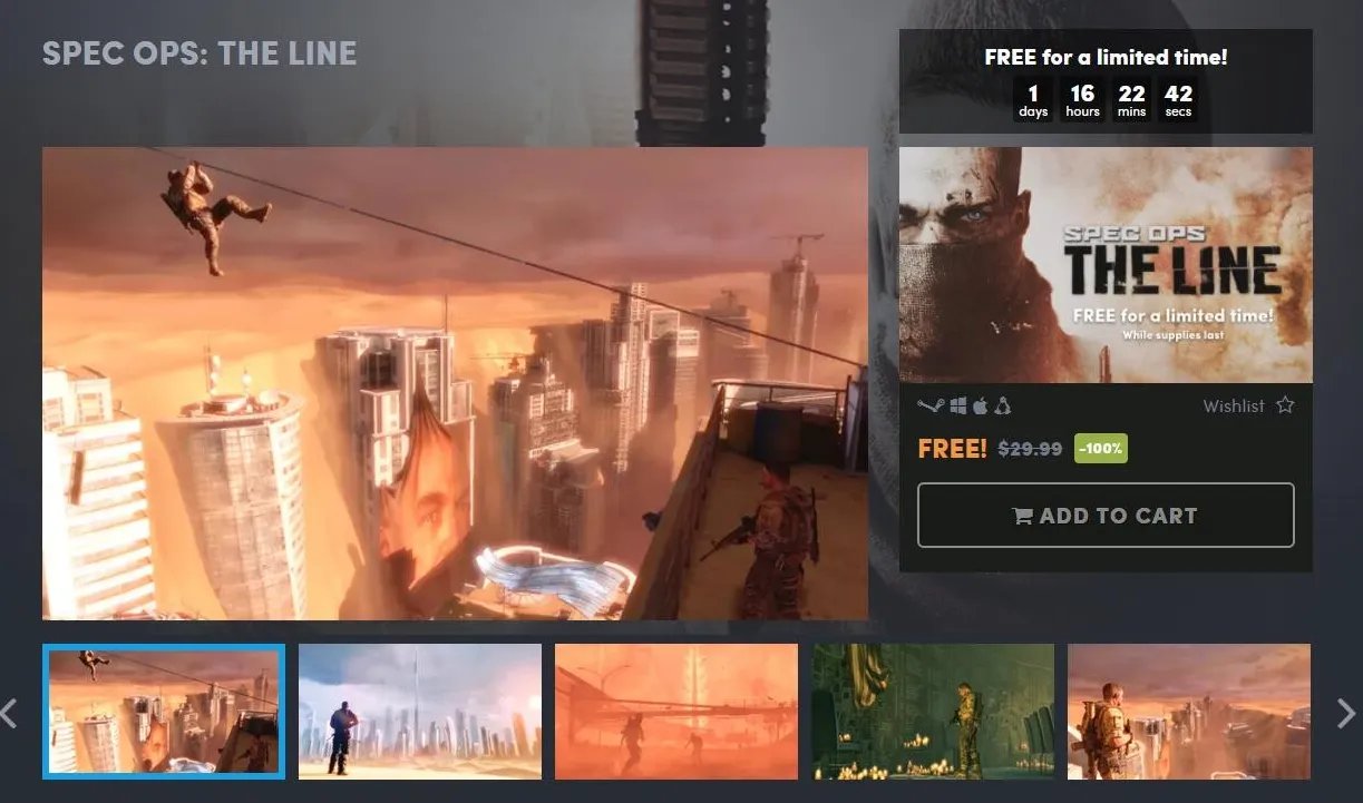 Steam喜加一 HB商店免费领取特殊行动一线生机