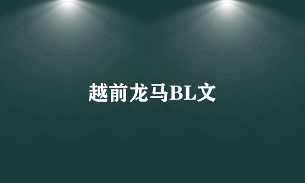 越前龙马BL文