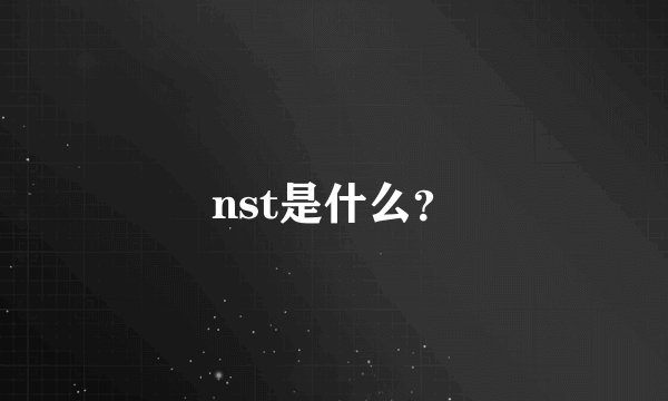 nst是什么？