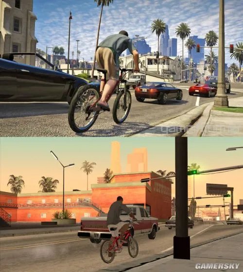 赛亚人大变身？《GTA5》和《GTA：SA》画面对比