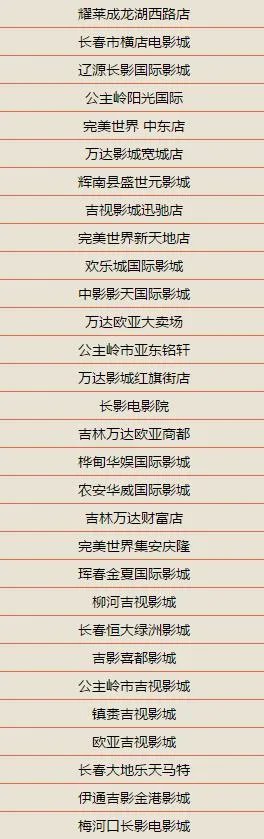 长春有哪些观影效果好的电影院?