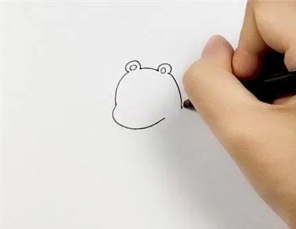 儿童彩铅北极熊绘画图片？