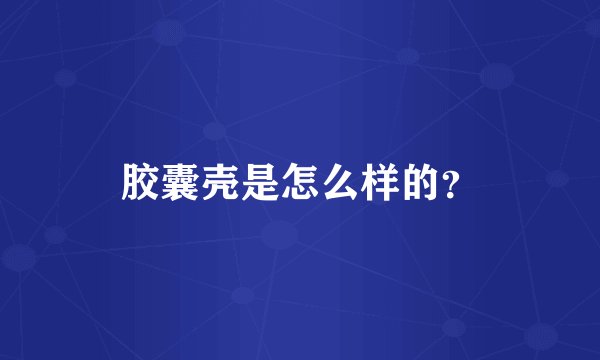 胶囊壳是怎么样的？