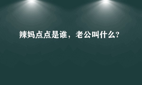 辣妈点点是谁，老公叫什么?