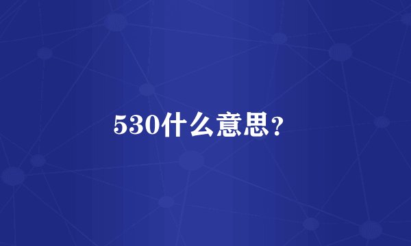 530什么意思？
