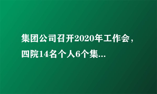 集团公司召开2020年工作会，四院14名个人6个集体受表彰