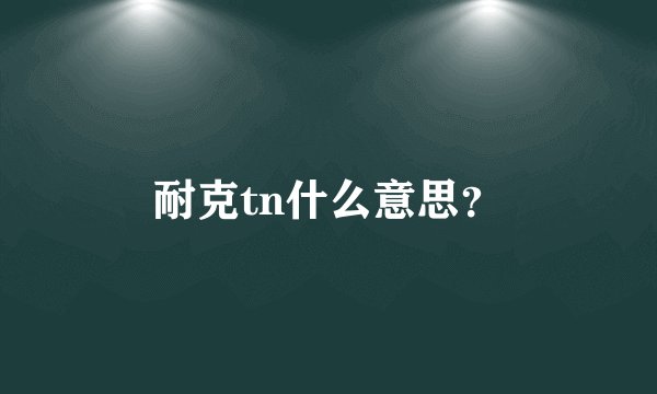 耐克tn什么意思？