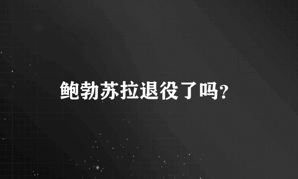 鲍勃苏拉退役了吗？