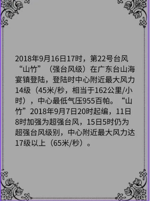 山竹台风多少级?