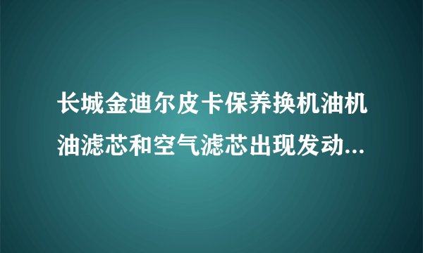 长城金迪尔皮卡保养换机油机油滤芯和空气滤芯出现发动机故障灯