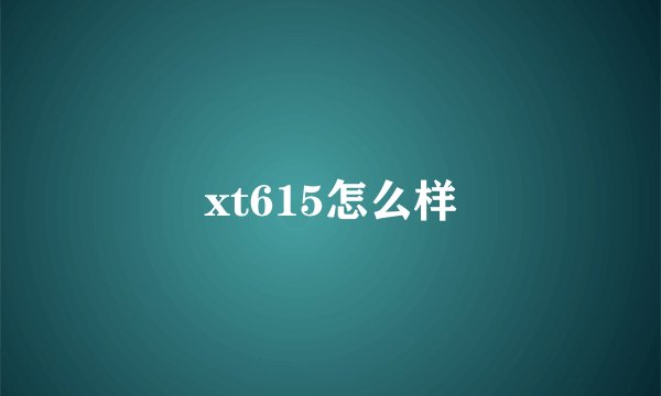 xt615怎么样