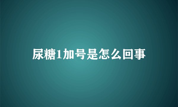 尿糖1加号是怎么回事