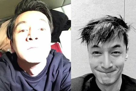 胡歌搞怪仰脸自拍 网友给出了这样的评论