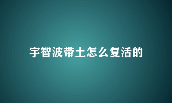 宇智波带土怎么复活的