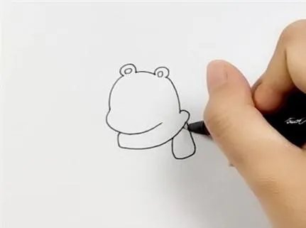 儿童彩铅北极熊绘画图片？