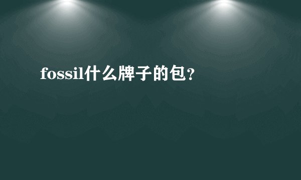 fossil什么牌子的包？