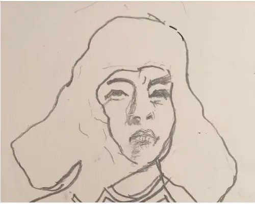 雷锋的简笔画(带颜色)