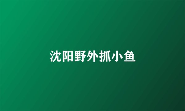 沈阳野外抓小鱼