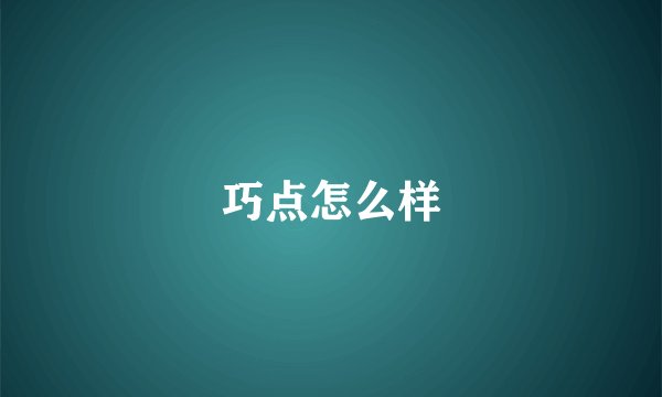 巧点怎么样
