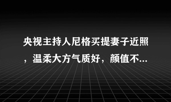 央视主持人尼格买提妻子近照，温柔大方气质好，颜值不输女明星
