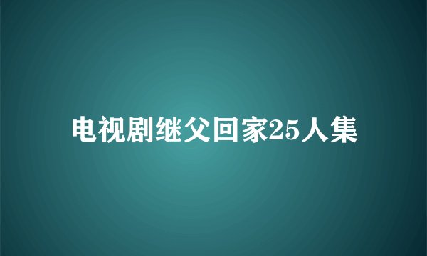 电视剧继父回家25人集