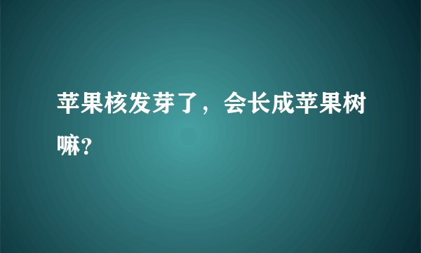 苹果核发芽了，会长成苹果树嘛？