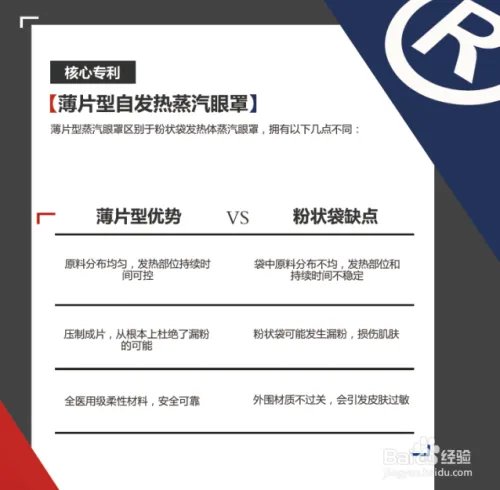 蒸汽眼罩为什么要选择薄片型