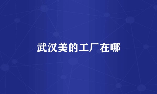 武汉美的工厂在哪