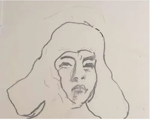 雷锋的简笔画(带颜色)