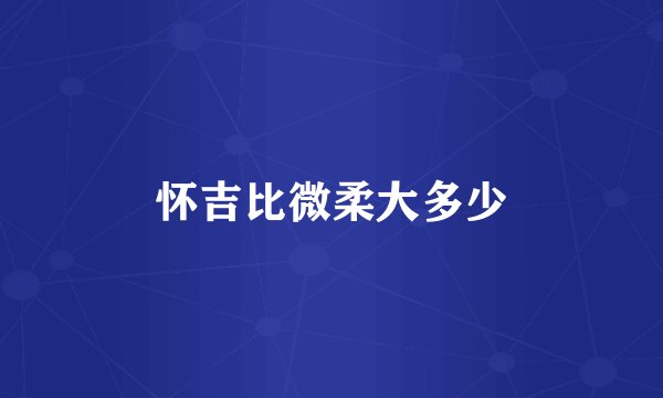 怀吉比微柔大多少