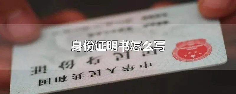 身份证明书怎么写