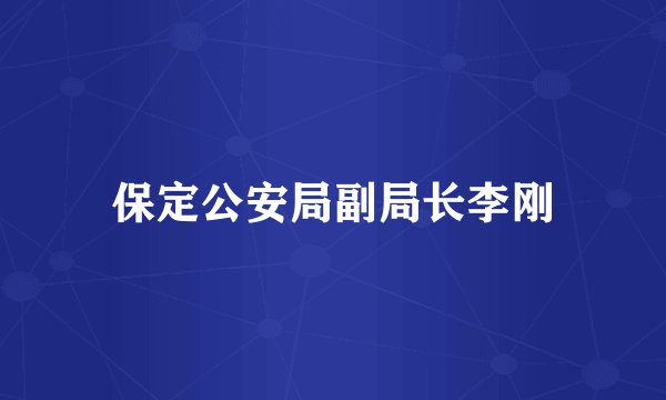 保定公安局副局长李刚