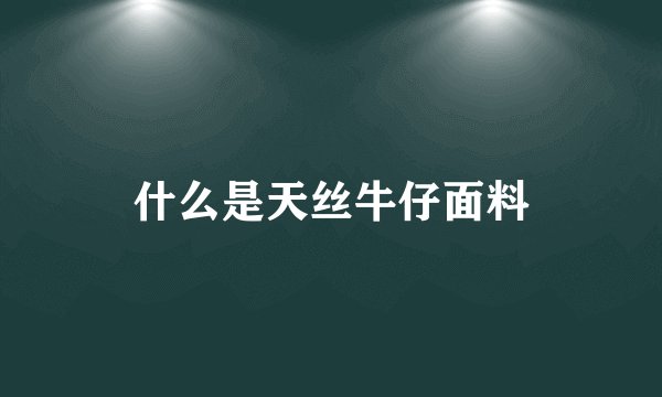 什么是天丝牛仔面料