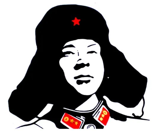 雷锋的简笔画(带颜色)