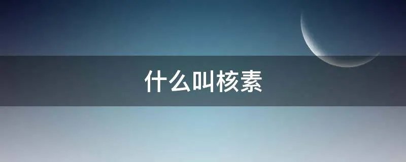 什么叫核素