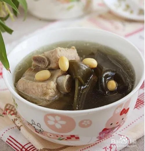 海带黄豆排骨汤的功效